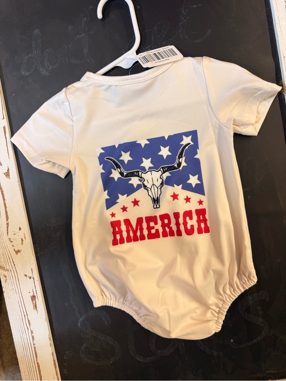 America Graphic Baby Onesie - Stars & Longhorn